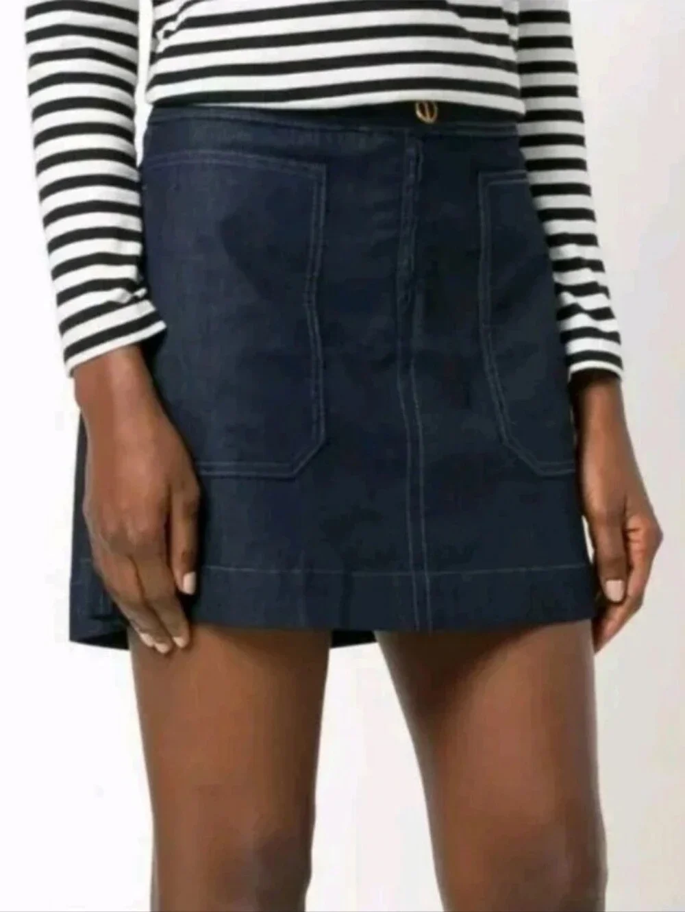 Tory Burch Elise Chambray Denim Mini Skirt Size 4